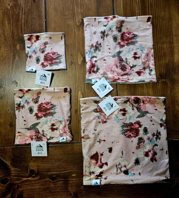 Neck Gaiter - Pink Flowers - Image 2