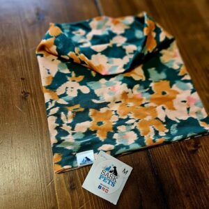 Neck Gaiter - Green Flowers