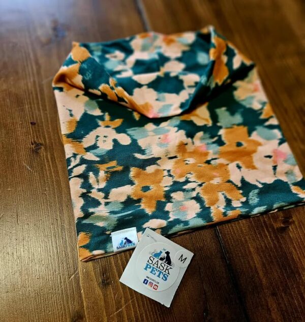 Neck Gaiter - Green Flowers